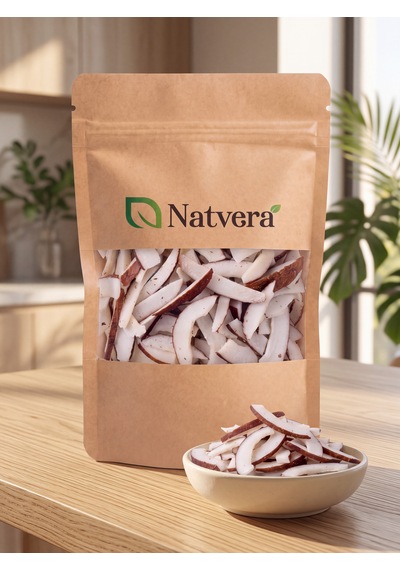 Natvera Doğal Hindistan Cevizi Kurusu 250 G Dilimlenmiş Kilitli Kraft Paket