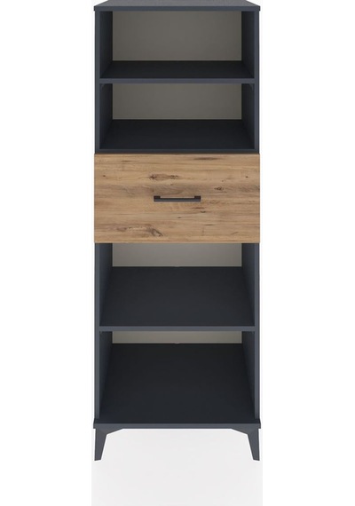 Hyperion Dolap 3 Raflı Tek Çekmeceli 60x44x163 Antrasit-çam Antrasit