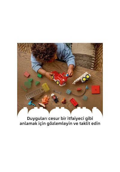 LEGO® DUPLO® Kasabası Hortumlu İtfaiye Aracı ve İtfaiyeci 10473 - 2 Yaş ve Üzeri Çocuklar için Figür İçeren Yapım Seti (28 Parça)