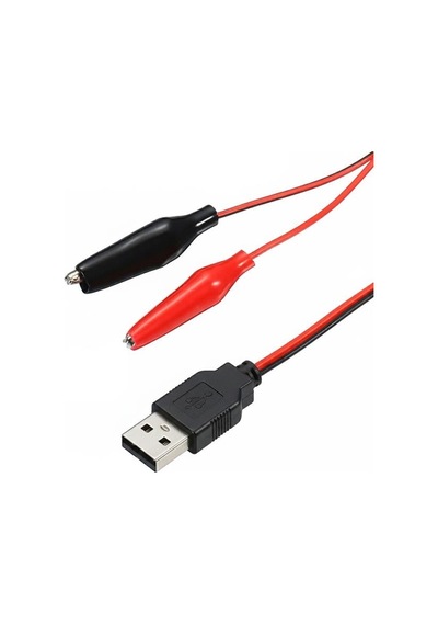 Pm-28657 Usb Erkek - Küçük Krokodil Uçlu 5v 2a Test Kablosu 60 Cm Standart