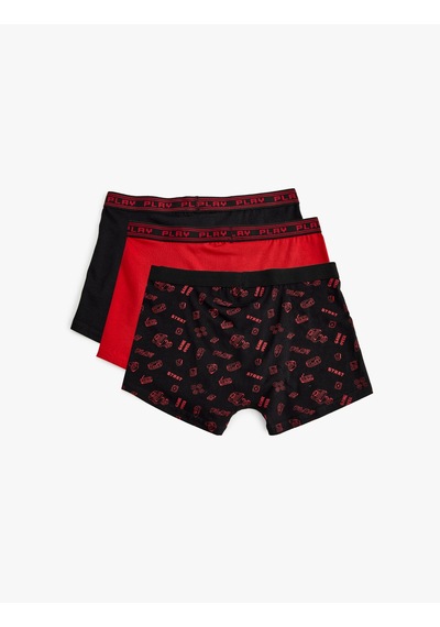 Koton 3'lü Boxer Seti Baskı Detaylı Çok Renkli Bordo 5wlm90087mk Bordo