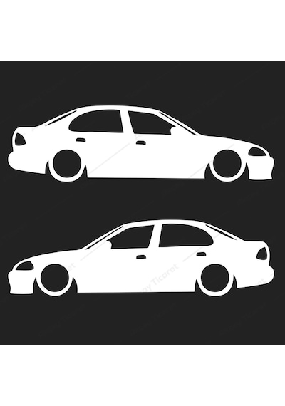 Honda Civic Sticker Civic Gölge Sticker Honda Oto Sticker