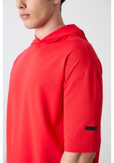 Tommy Life Fiesta Pamuklu Kalın Yumuşak Dokulu Oversize Fit Basic Erkek T-shirt - 88352 Kirmizi Tommy Life Fiesta Pamuklu Kalın Yumuşak Dokulu Oversize Fit Basic Erkek T-shirt - 88352 Kirmizi