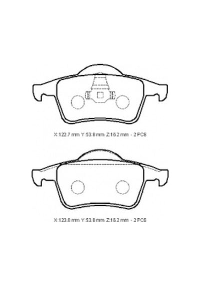 Volvo S80- 98/02 Arka Fren Balatası Kablosuz Disk 122,7x53,8x16,2/12 3,8x53,8x16,2 Bramax