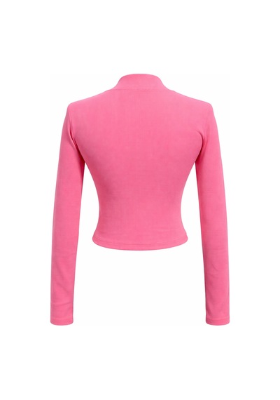 Mixray 4177 Kadın Kısa Body Bluz Pembe
