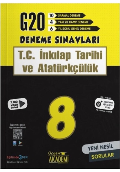 8.Sınıf LGS T.C İnkılap Tarihi ve Atatürkçülük 20'li Deneme Sınavı- Üçgen Akademi