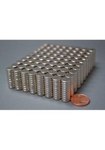 50 Adet Çap 8Mm X Kalınlık 2Mm Güçlü Yuvarlak Neodyum Mıknatıs