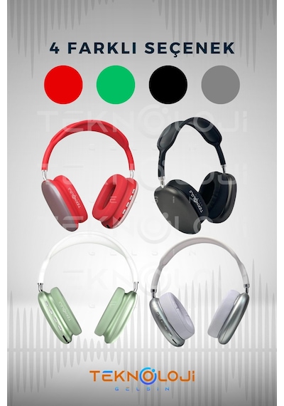 Teknoloji Gelsin TG-P9 Bluetooth 5.0 Kulaküstü Kulaklık