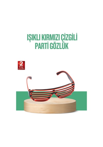 Zengemtx Renkli Işıklı Gözlük Eğlenceli Gece Aksesuarı