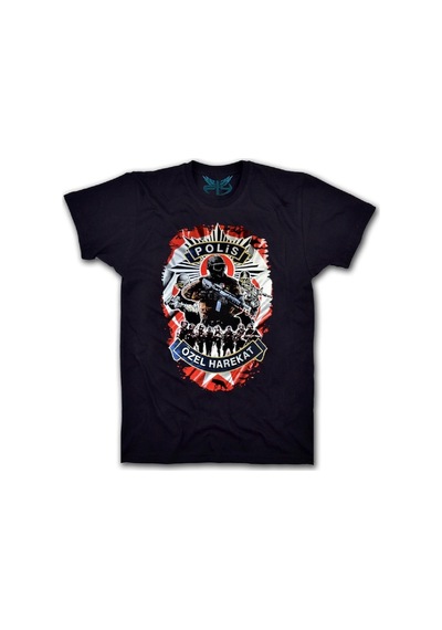 Polis Özel Harekat Kadın Kısa Kollu T-Shirt - Siyah
