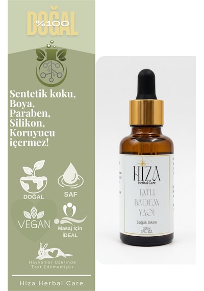 Hiza Herbal Care Doğal Tatlı Badem Yağı 30 ML