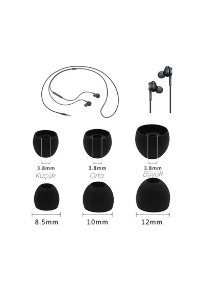 2 Çift 2 Adet Kulaklık Silikonu Uyumlu Orta 10mm