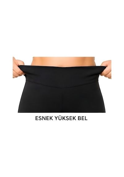 Büyük Beden Yüksek Bel Toparlayıcı Uzun Kapri Tayt Esnek, Rahat & Şık Siyah Büyük Beden Yüksek Bel Toparlayıcı Uzun Kapri Tayt Esnek, Rahat & Şık Siyah