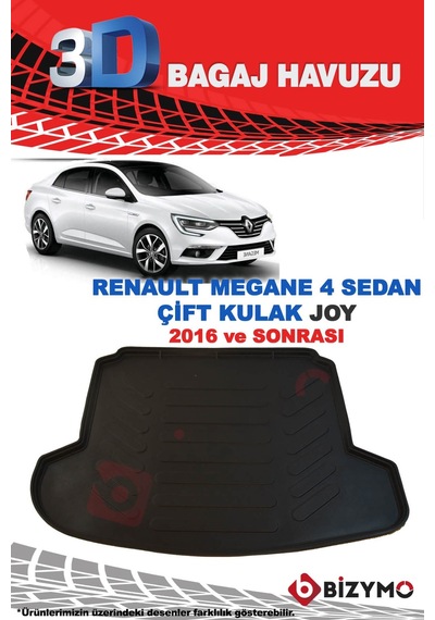 Renault Megane 4 Sedan Joy Çift Kulak 2016+ Bagaj Havuzu Bizymo