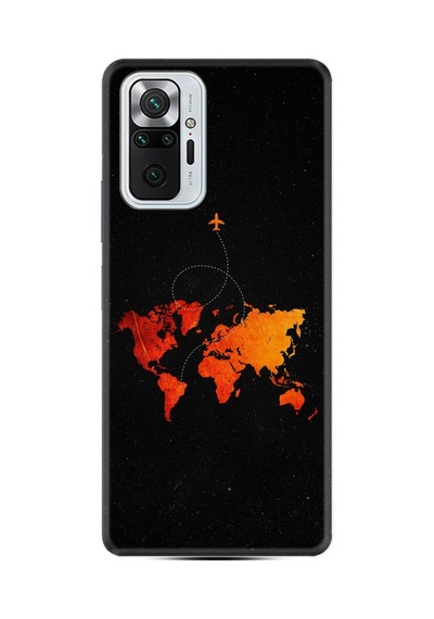 Uyumlu Xiaomi Redmi Note 10 Pro Kılıf Silikon Desen Özel Seri Iz Bırakan Uçak 1778