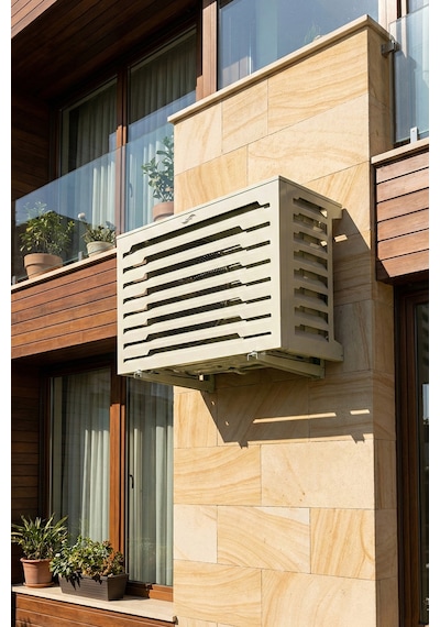Klima Motoru/dış Ünite Gizleme/koruma Kafesi Xl 120x62x150 H Stage Gri