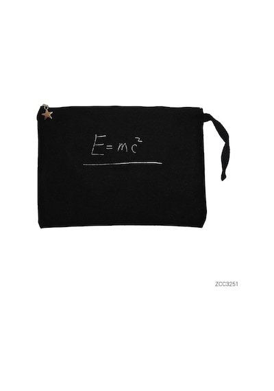 Zepplin Giyim Fizik Emc2 Siyah Clutch Astarlı Cüzdan / El Çantası Siyah