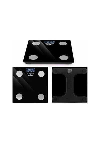 Dijital - Pilli Cam Banyo Baskülü Lcd Ekran - Sıcaklık Göstergeli 180kg/50gr 28x28cm Sbs-4466 5580
