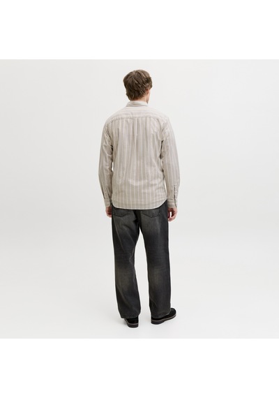 Jack & Jones Erkek Oxford Kumas Uzun Kollu Gömlek - Harvey - 12293325 Moonstruck