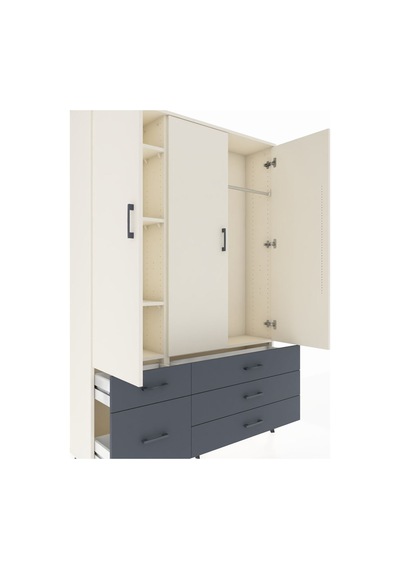 Arges Dolap 5 Raflı 5 Çekmeceli Tek Askılı 132x30x195 Aytaşı-aytaşı/antrasit Aytası/antrasıt Arges Dolap 5 Raflı 5 Çekmeceli Tek Askılı 132x30x195 Aytaşı-aytaşı/antrasit Aytası/antrasıt