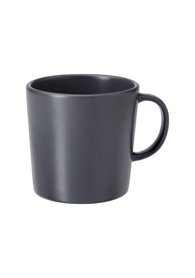 2 Adet Kupa Yükseklik: 9 Cm Çay Kahve Fincanı Kupa Set Gri Renk Fincan 300 Ml Stoneware Gri - 917464539 Gri