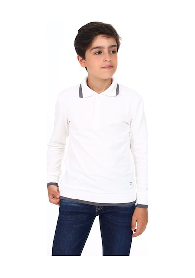 Toontoy Erkek Çocuk Baskılı Sweatshirt Ekru