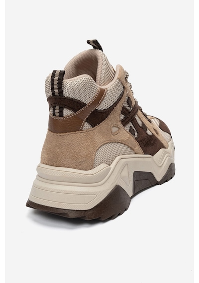Luvi Shoes Lowel Kahverengi Süet Fermuarlı Ve Bağcıklı Kadın Spor Bot