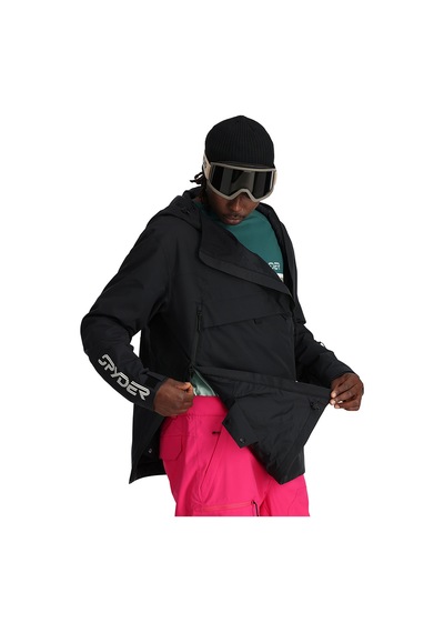 Spyder Spyder All Out Anorak Erkek Siyah Kayak Ceketi 10011