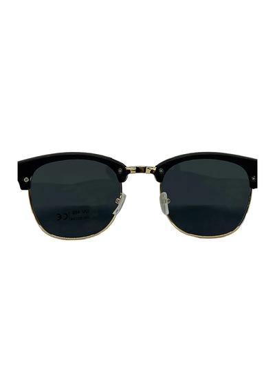 Thentech Gold Detaylı Yeni Sezon Unisex Polarize Güneş Gözlüğü 9911 Siyah