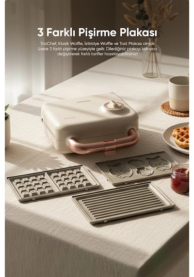 Fressi FR-TM51 700 W Tost Ve Waffle Makinesi