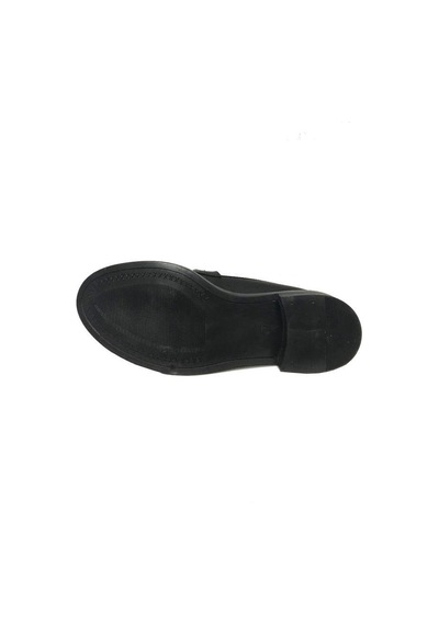 Comfort Shoes 234-24 Deri Trend Fashion Tokalı Kadın Babet Sıyah