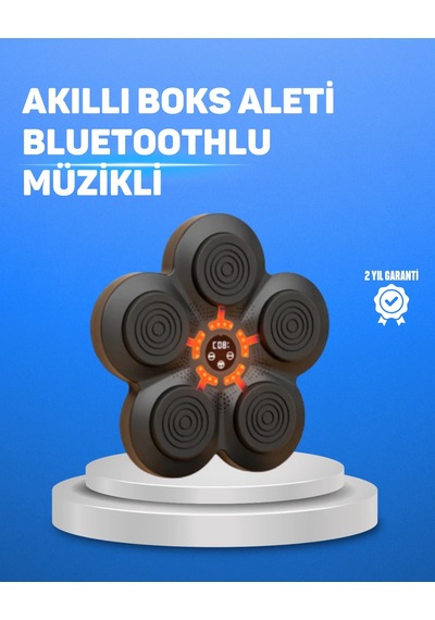 Müzikli Boks Duvar Paneli Akıllı Işık Sistemli Refleks Ve Kondisyon Aleti Kahverengi