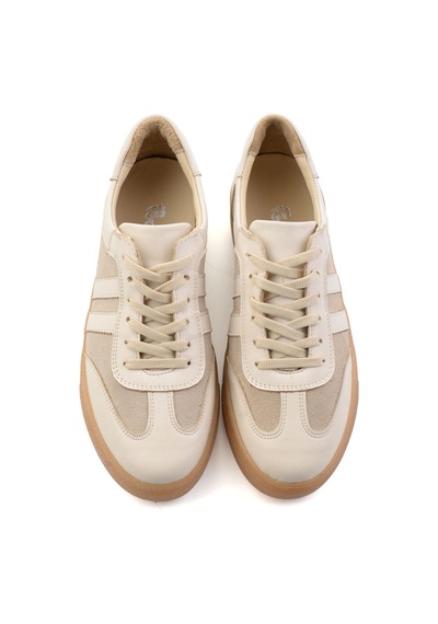Bambi Bej Bej Hakiki Deri Kadın Sneaker K01649200303