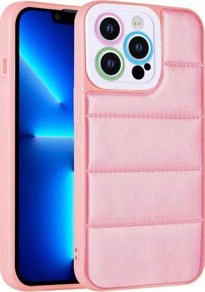 Apple Uyumlu iPhone 13 Pro Kılıf Kamera Korumalı Airbagli Renkli Zore Seksek Kapak Pembe