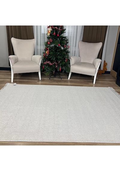 Hoom Rugs Vega S5486a Krem Hav Toz Vermez Hasır Dokuma Modern Makina Halısı Krem