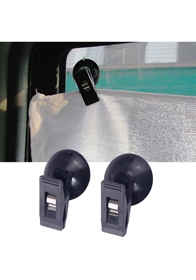 Microcase Mandallı Vantuzlu Klips Seti 2in1 - Al5242 Siyah