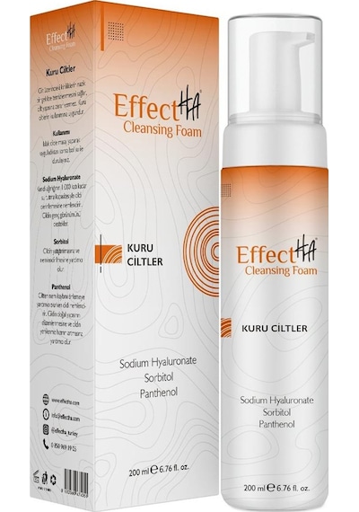 Effectha Kuru Ciltler İçin Yüz Temizleme Köpüğü 200 ML