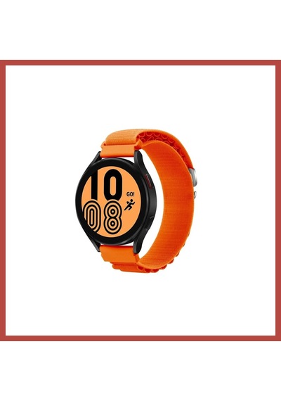 Bezos Watch 20mm Uyumlu Kr410 Kumaş Kordon - Turuncu Erdotıca