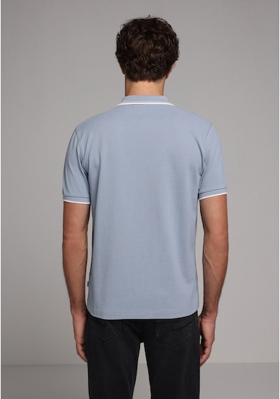 Colin's Colins Regular Fit Polo Yaka Düz Erkek Mavi Kısa Kol Tişört Cl1080027 Q1.v2 Ble Mavi