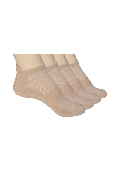 Elyfer 4 Çift Bambu Kadın-Erkek Unisex Yumuşak Terletmez Patik Çorap