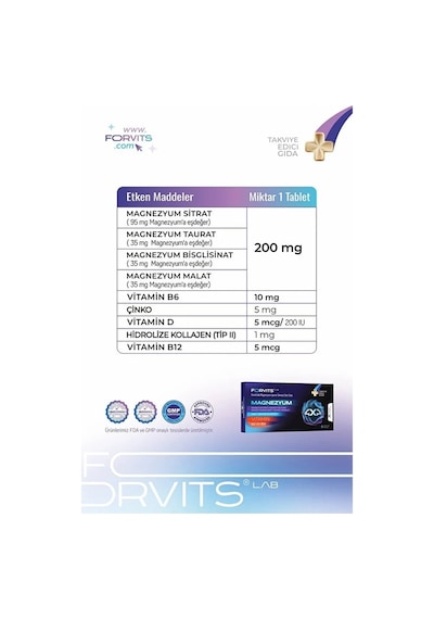 Forvits Lab Magnezyum 30 Tablet