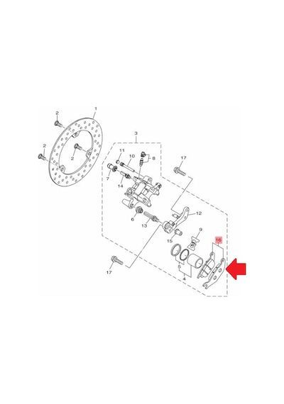 Yamaha Trıcıty125 Arka Fren Balatası 2Cm-F5806-00