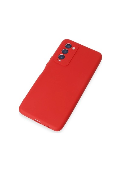 Uray Store Tecno Camon 18 Kılıf First Silikon - Kırmızı