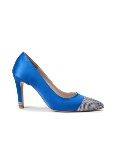 Deery Mavi Stiletto Taşlı Kadın Topuklu Ayakkabı - K0030zmvım01 Mavi