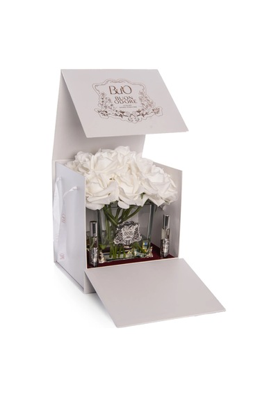Pirinç Ayaklı Cam Silver 13 Gül Luxury Home Perfume Çiçek