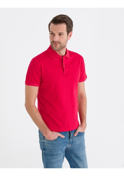 Pierre Cardin Erkek Kırmızı Basic Tişört 50262665-vr030 Kırmızı