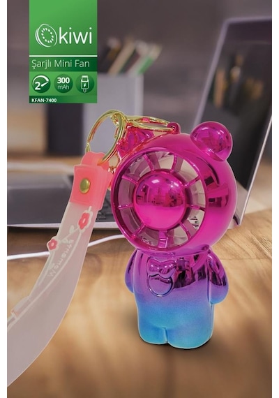 Kiwi Kfan-7400 Şarjlı Portatif Taşınabilir Ultra Sessiz Mini Fan Pembe Kiwi Kfan-7400 Şarjlı Portatif Taşınabilir Ultra Sessiz Mini Fan Pembe