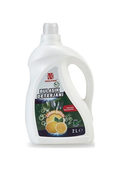 Worldchem Bitkisel Bulaşık Deterjanı Limon Işıltısı 2 L