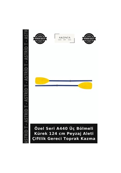 Özel Seri A440 Üç Bölmeli Kürek 124 Cm Peyzaj Aleti Çiftlik Gereci Toprak Kazma
