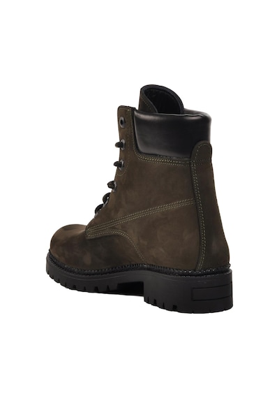 Ayakmod 90001-9 Haki İçi Polarlı Hakiki Deri Unisex Bot 001